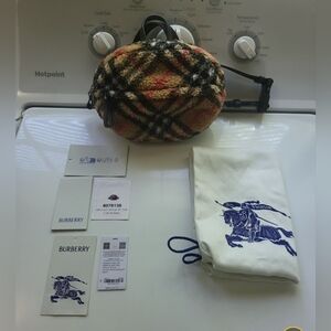 Authentic Burberry kids Faux Fur Bumbag